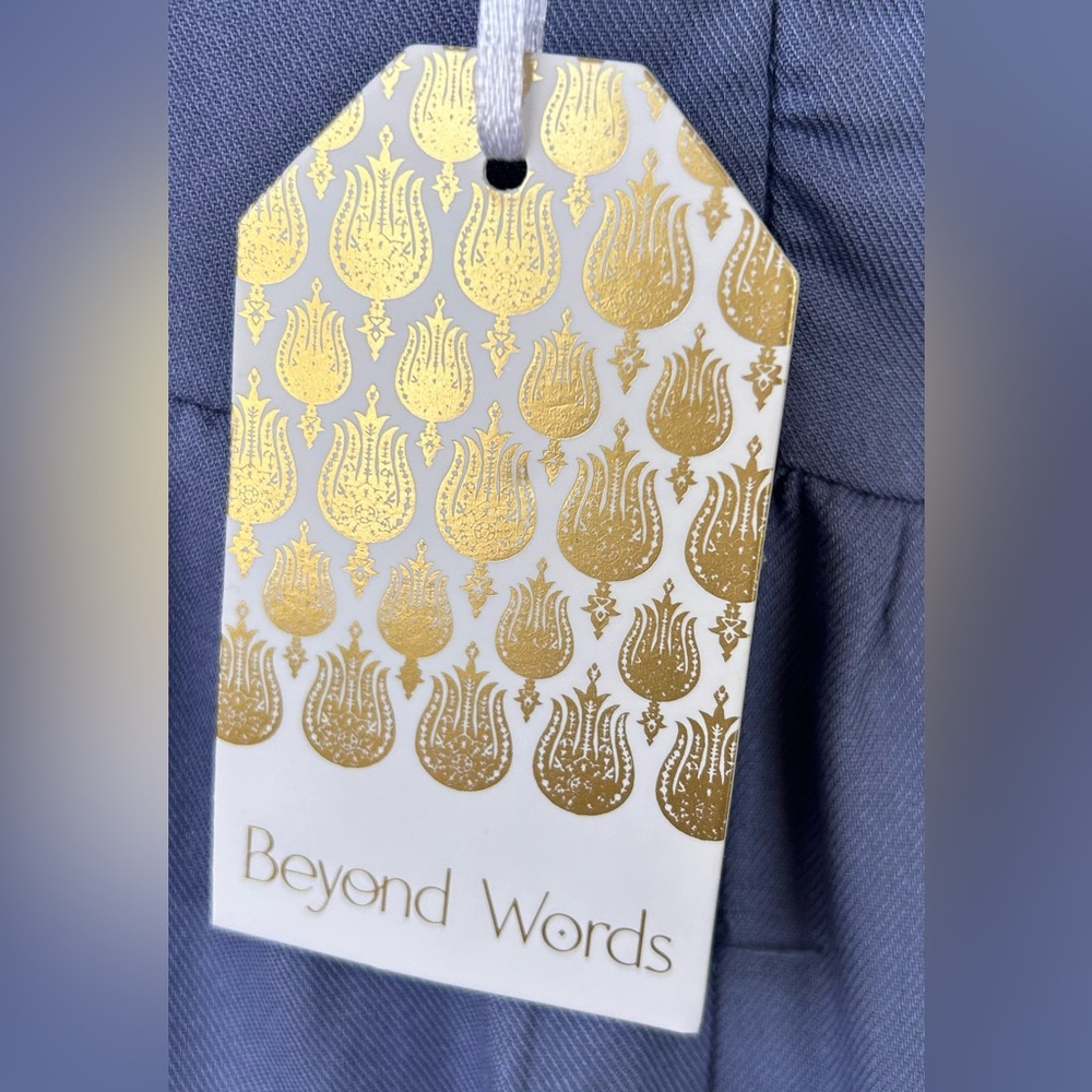 Beyond Words Tiered Puffed Sleeve Soft Queen Anne‎ Neckline Size Large - Picture 5 of 9